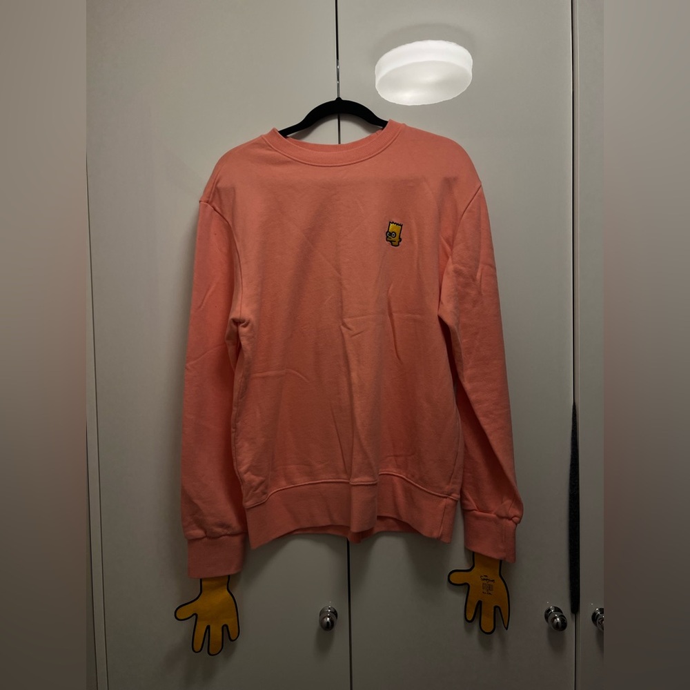 Korean brand Stereo Vinyls x The Simpsons pink sweatshirt